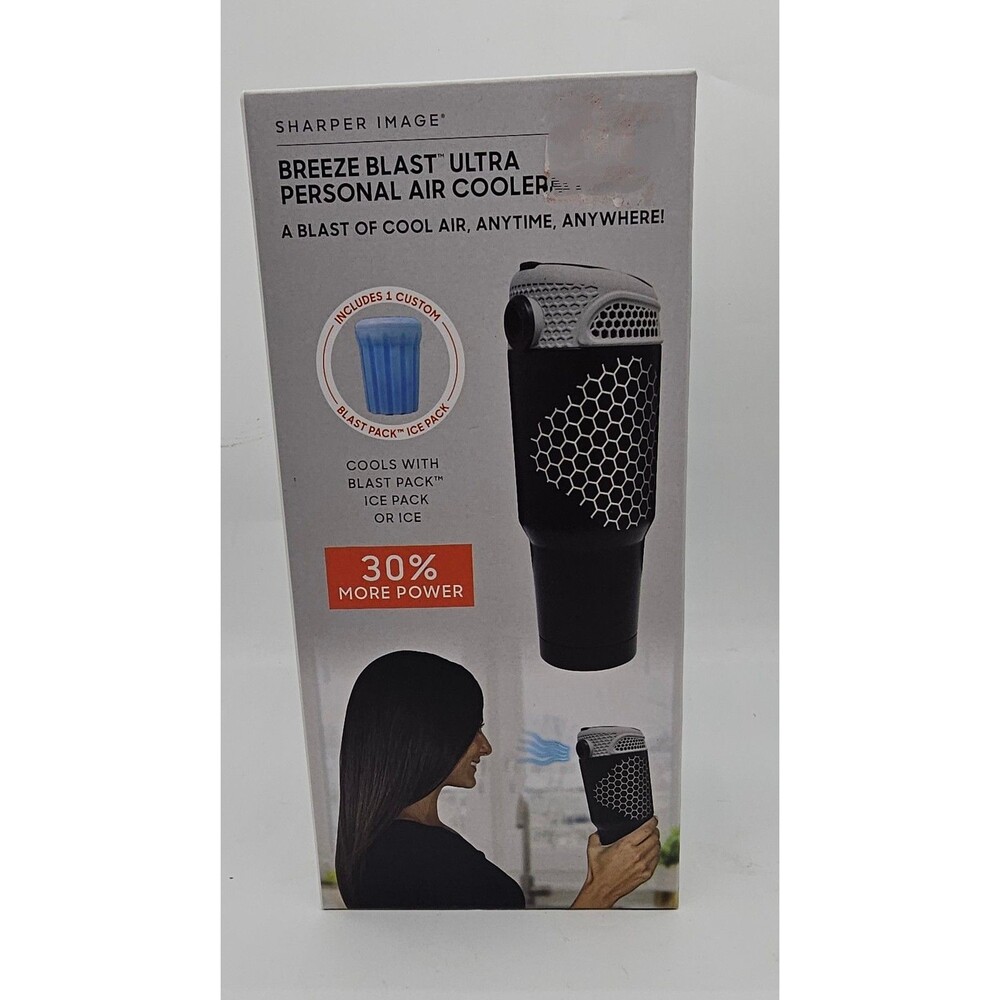 The Sharper Image Breeze Blast Ultra Personal Air Cooler, Portable and Recharge